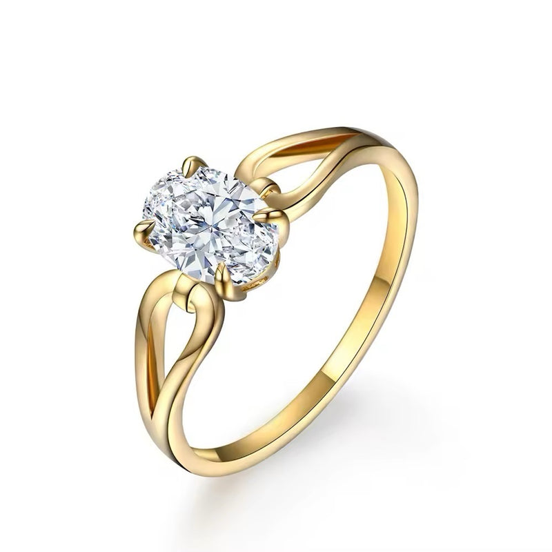 Eliana Moissanite Gold Ring