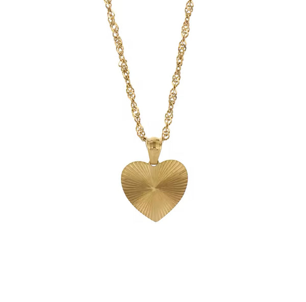 Geometric Heart Pendant