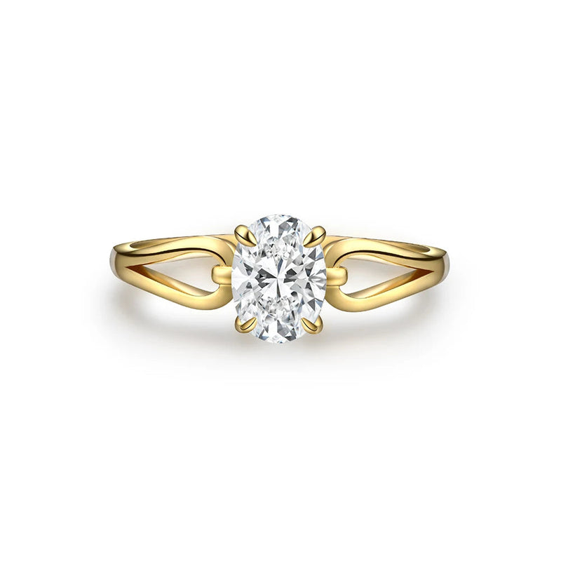 Eliana Moissanite Gold Ring