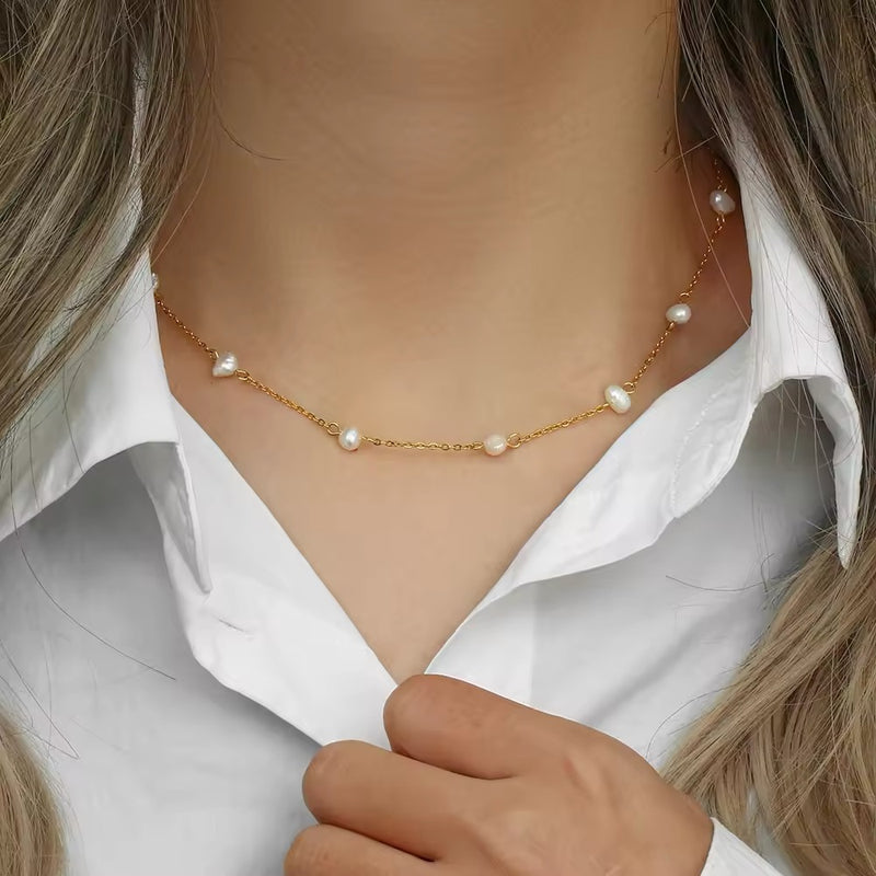 Freshwater Pearl Chain Necklace