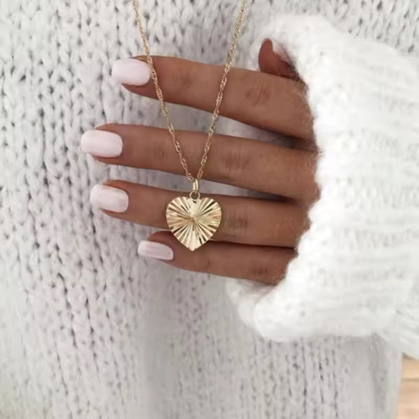 Geometric Heart Pendant