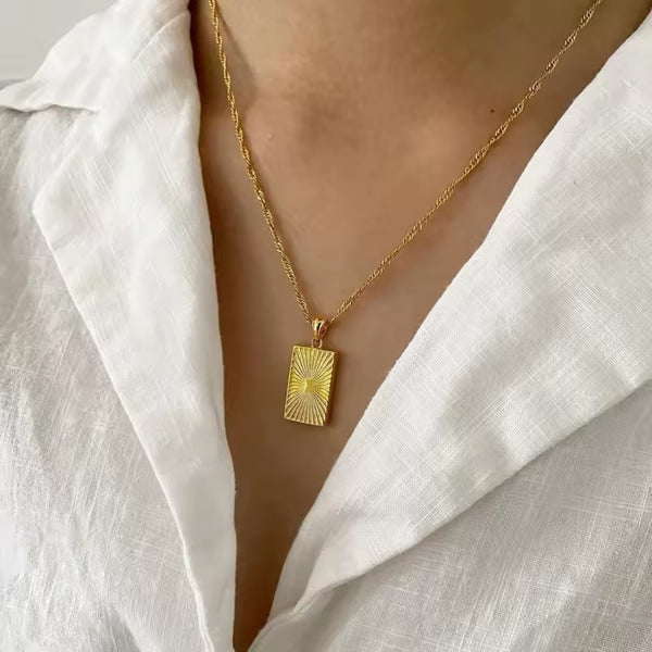 Geometric Rectangle Pendant