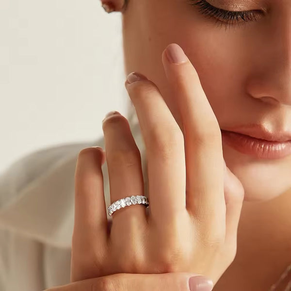 Adeline - Oval Eternity Moissanite Ring