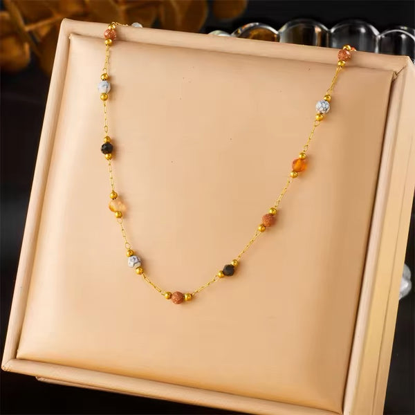 Boho Multi-Color Beads Necklace