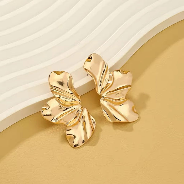 Geometric Petal Stud Earrings