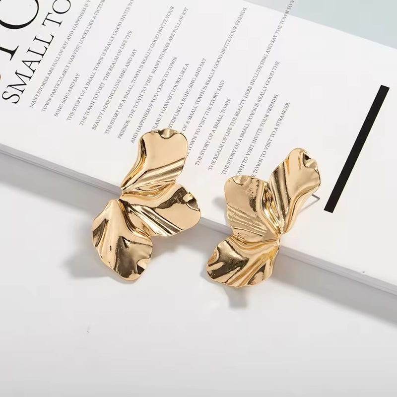 Geometric Petal Stud Earrings